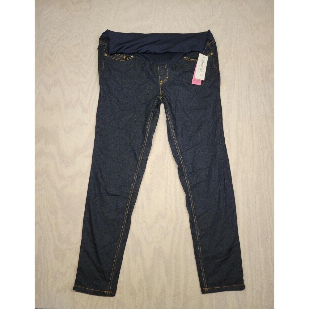 New! RUMOR HAS IT Maternity Jeans SZ Large Over The Belly Soft Stretch Skinny